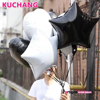 5pcs/lot 18inch Black White Star Heart Foil Balloons Anniversary Wedding Birthday Party Helium Globos Decoration Supplies Balls
5pcs/lot 18inch Black White Star Heart Foil Balloons Anniversary Wedding Birthday Party Helium Globos Decoration Supplies Balls