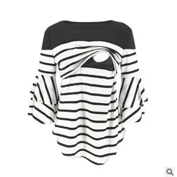 Casual Women Ladies Pregnant Maternity Clothes Soft Fashion Loose Nursing Top Mom Stripe Breastfeeding T-Shirt Blouse Tees
Casual Women Ladies Pregnant Maternity Clothes Soft Fashion Loose Nursing Top Mom Stripe Breastfeeding T-Shirt Blouse Tees