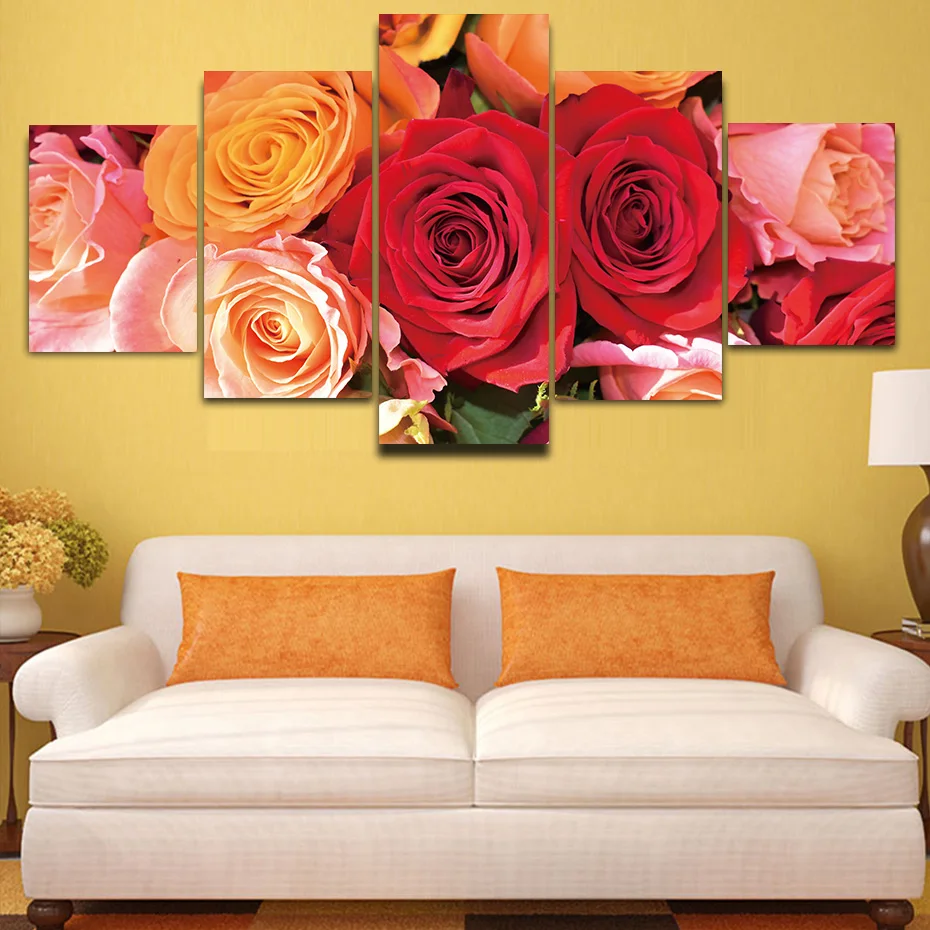 5 Piece Colorful Flowers Posters Prints Romantic Canvas Painting On The Wall For Living Room Bedroom Home Decor Modular Artwork
5 Piece Colorful Flowers Posters Prints Romantic Canvas Painting On The Wall For Living Room Bedroom Home Decor Modular Artwork