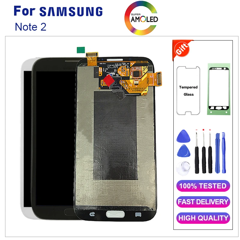AMOLED For Samsung Note2 LCD Display 100%Tested Working With Touch Screen Digitizer Without Frame Spare Parts Free Tools
AMOLED For Samsung Note2 LCD Display 100%Tested Working With Touch Screen Digitizer Without Frame Spare Parts Free Tools