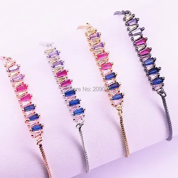 10Pcs Rainbow CZ Zirconia Bar Connector with Slide Chain Bracelets Charm For Women Girl
10Pcs Rainbow CZ Zirconia Bar Connector with Slide Chain Bracelets Charm For Women Girl
