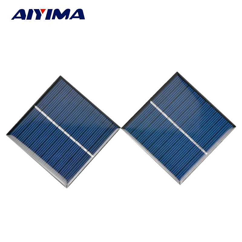 AIYIMA 2Pcs Solar Panels Polycrystalline Silicon Solar cell Power Charger 5V 160mA 80*80MM DIY Portable Solar Panel
AIYIMA 2Pcs Solar Panels Polycrystalline Silicon Solar cell Power Charger 5V 160mA 80*80MM DIY Portable Solar Panel