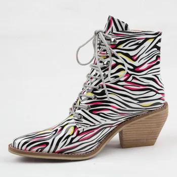 Women's ankle boots 22-26.5cm length Fashion sexy zebra pattern print high heel Motorcycle boots spring autumn Female shoes
Women's ankle boots 22-26.5cm length Fashion sexy zebra pattern print high heel Motorcycle boots spring autumn Female shoes