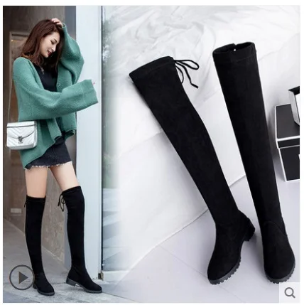 2018 fashion Spring Autumn casual Flat boots princess sweet women boots stylish flat flock shoes fashion Knee-High boots
2018 fashion Spring Autumn casual Flat boots princess sweet women boots stylish flat flock shoes fashion Knee-High boots