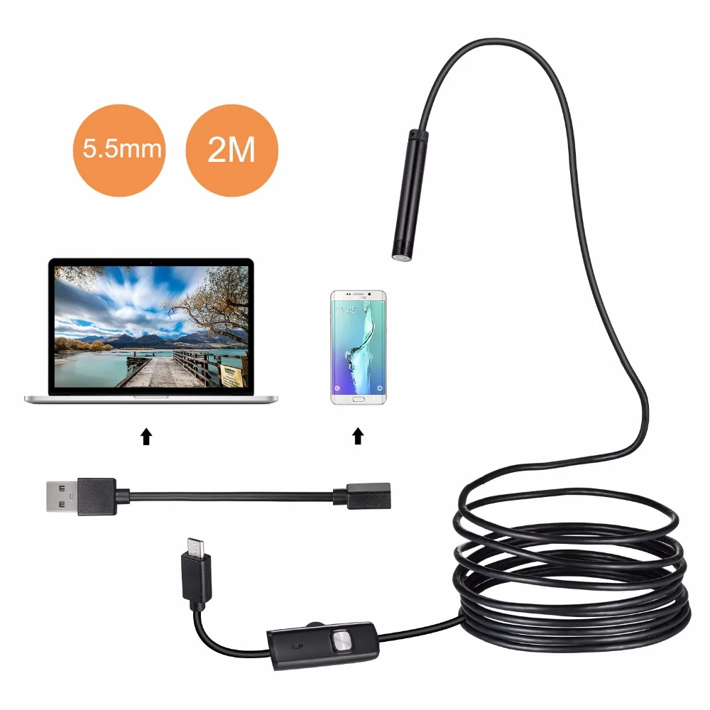 2018 новая мини камера IP67 водонепроницаемый USB Android эндоскоп бороскоп змея