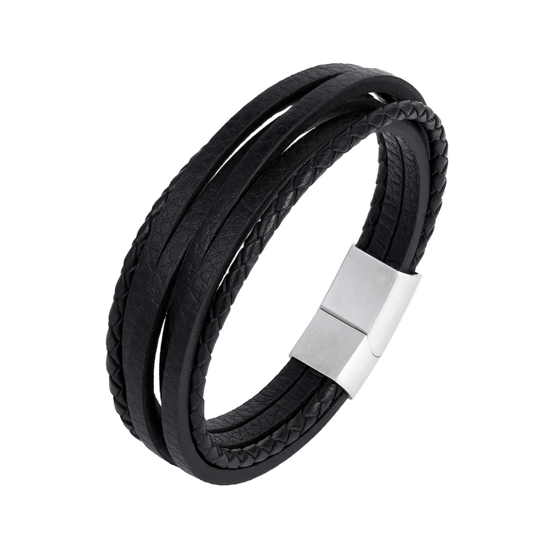 MINIMALISM Punk Brown Leather Bracelet for Men Stainless Steel Bracelets black Buckle Bangle Cowhide Bracelet Vintage Male
MINIMALISM Punk Brown Leather Bracelet for Men Stainless Steel Bracelets black Buckle Bangle Cowhide Bracelet Vintage Male