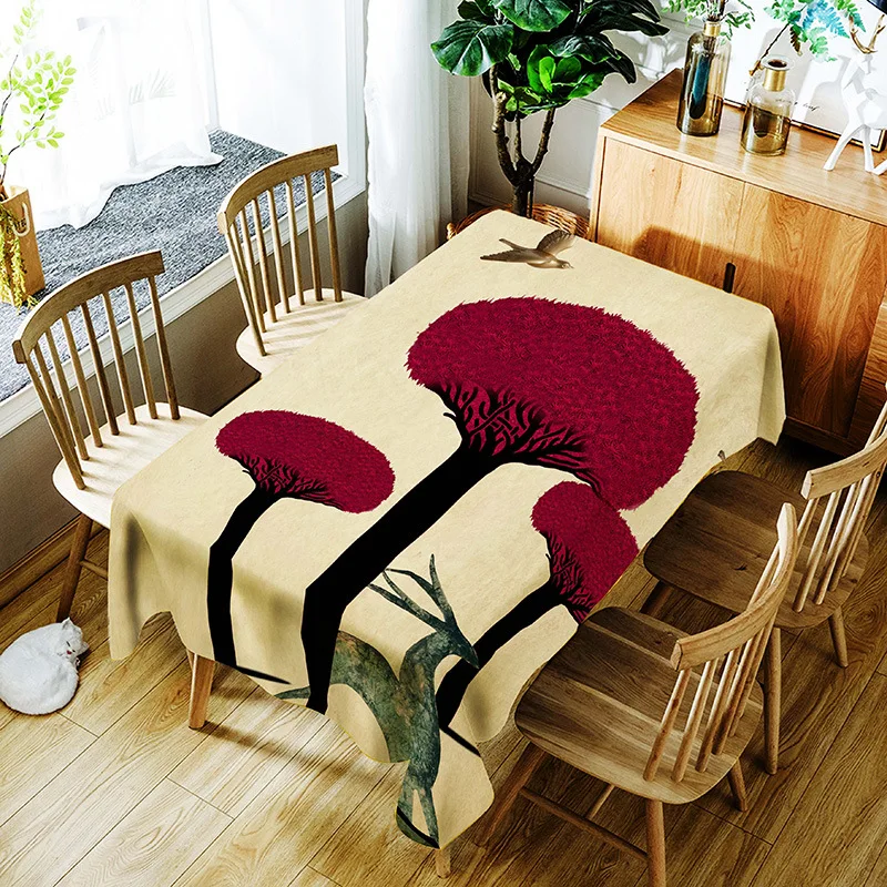 New 3d Cartton Colorful Tree and Deer Pattern Tablecloth Digital Printing Polyester Waterproof Table Cloth Cover for H
New 3d Cartton Colorful Tree and Deer Pattern Tablecloth Digital Printing Polyester Waterproof Table Cloth Cover for H