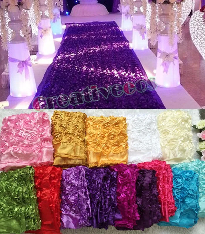 140cm Width 3D Satin Fabric Rose Flowers Aisle Runner Marriage Carpet Curtain Wedding Carpet Curtain Table Cover Decoration
140cm Width 3D Satin Fabric Rose Flowers Aisle Runner Marriage Carpet Curtain Wedding Carpet Curtain Table Cover Decoration