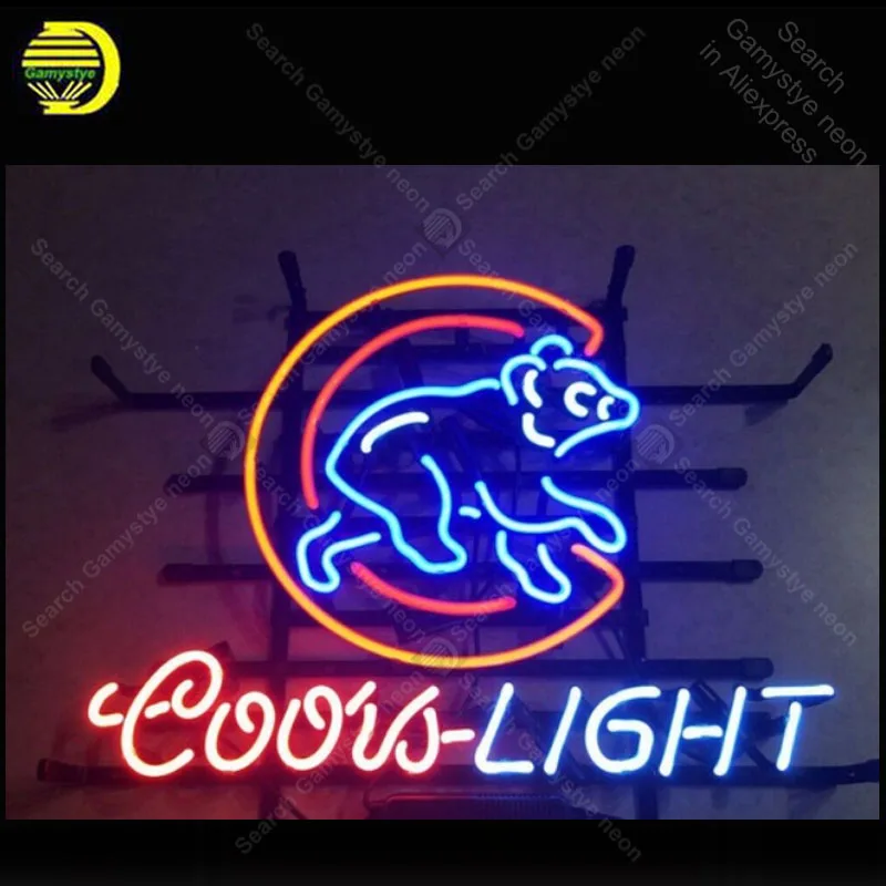 Неоновый светильник знак coors пивного ресторана мишки детская комната неоновая