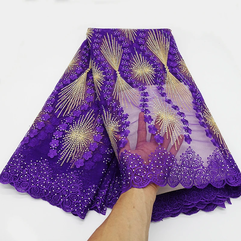 Latest African Tulle Lace 2019 French Net Stones Lace Fabric For Wedding purple Gold Embroidery African Lace Fabric
Latest African Tulle Lace 2019 French Net Stones Lace Fabric For Wedding purple Gold Embroidery African Lace Fabric