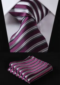 TS256P8 Purple Gray Stripe 3.4" 100%Silk Wedding Jacquard Woven Men Tie Necktie Pocket Square Handkerchief Set Suit
TS256P8 Purple Gray Stripe 3.4" 100%Silk Wedding Jacquard Woven Men Tie Necktie Pocket Square Handkerchief Set Suit