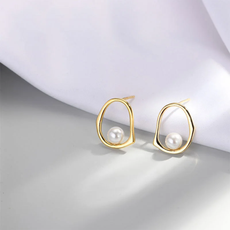 925 Sterling Silver Hollow Irregular Shell Bead Stud Earrings For Women Vintage Circle Allergy-free Korean Style Femme Jewelry
925 Sterling Silver Hollow Irregular Shell Bead Stud Earrings For Women Vintage Circle Allergy-free Korean Style Femme Jewelry