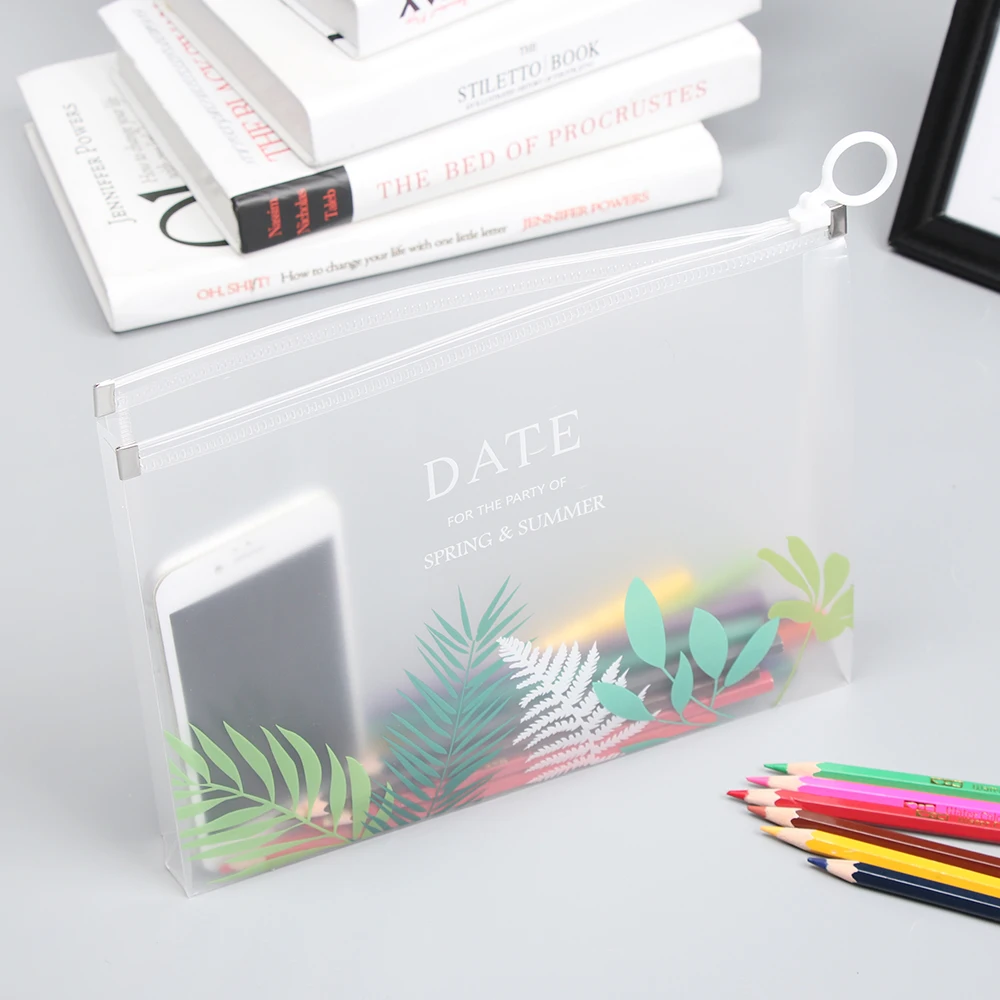Transparent Waterproof Ring Zipper Document Bag Paper Holder Big Capacity File Folder Storage School Office Supplies | Канцтовары для
