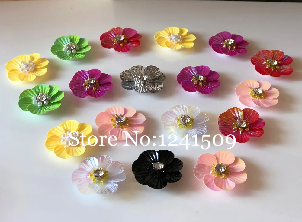 New 3D Handmade 8 kinds Sequined Flower About 30mm Size Sewing For Fashion Wedding dress Accessories
New 3D Handmade 8 kinds Sequined Flower About 30mm Size Sewing For Fashion Wedding dress Accessories