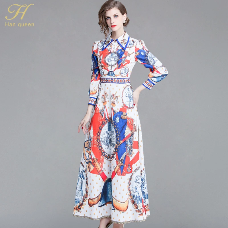 H Han Queen 2018 Autumn Runway Long Dresses Geometry Print Boho Beach Dress Tunic Maxi Women Party Sundress Vestidos
H Han Queen 2018 Autumn Runway Long Dresses Geometry Print Boho Beach Dress Tunic Maxi Women Party Sundress Vestidos