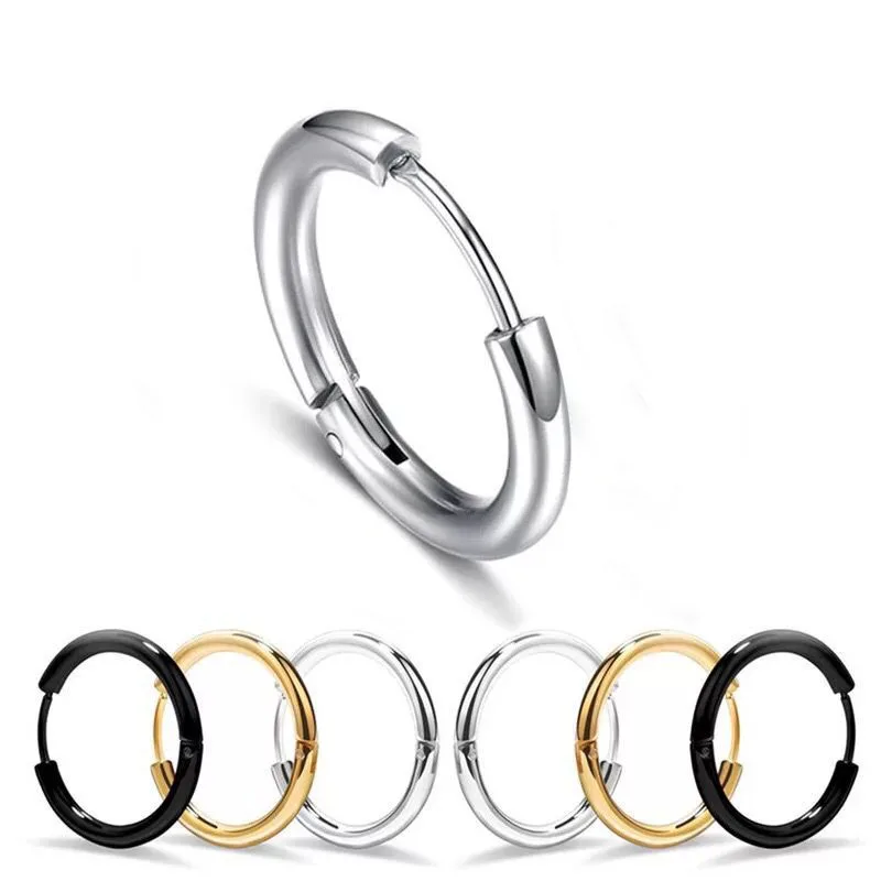 MxGxFam Titanium steel Men's Smooth Hoop Earrings (1pc) Jewelry 10mm / 12mm / 14mm / 16mm / 18mm / 20mm 18 K/Black/White Color
MxGxFam Titanium steel Men's Smooth Hoop Earrings (1pc) Jewelry 10mm / 12mm / 14mm / 16mm / 18mm / 20mm 18 K/Black/White Color