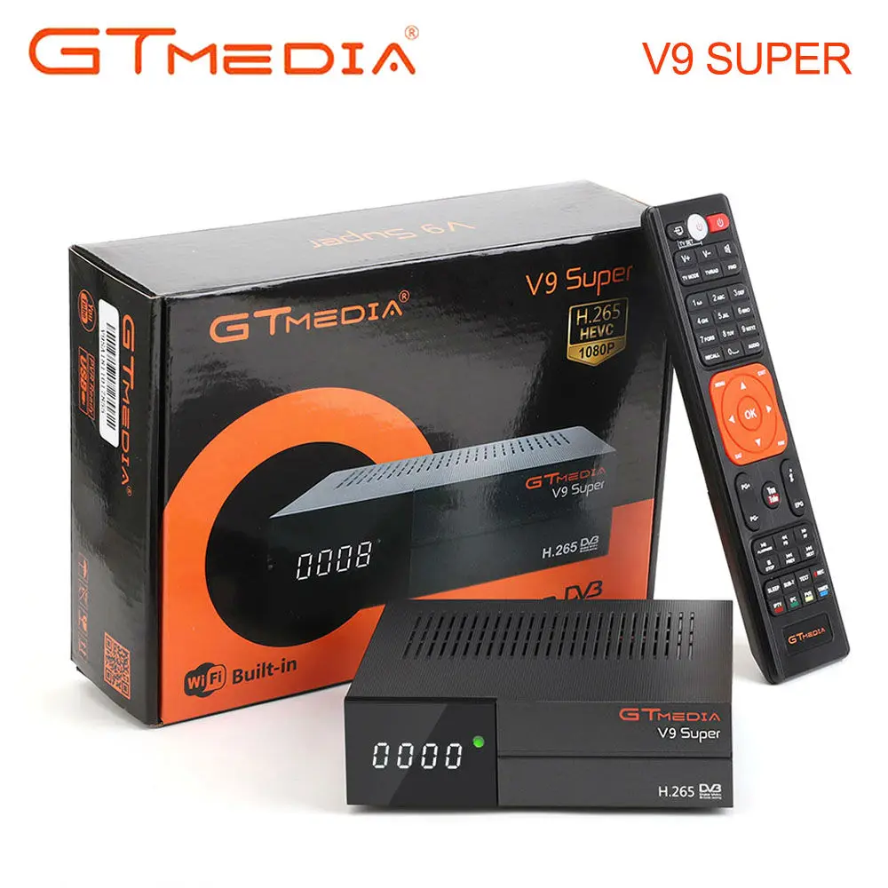 GT Media V9 Super Satellite Receiver Bult-in WiFi Support Europe Cline CCCAM DVB-S2 Full HD TV Box GTMedia V9 Super Receptor
GT Media V9 Super Satellite Receiver Bult-in WiFi Support Europe Cline CCCAM DVB-S2 Full HD TV Box GTMedia V9 Super Receptor