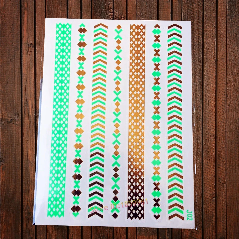 1PC Gold Fake Temporary Tattoo Stickers AJ-02 Golden Bracelet Chains Wristband Flash Waterproof Tattoo Jewel Design Women Party
1PC Gold Fake Temporary Tattoo Stickers AJ-02 Golden Bracelet Chains Wristband Flash Waterproof Tattoo Jewel Design Women Party