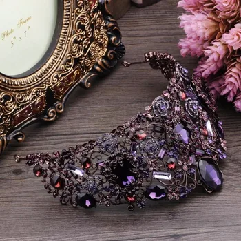 Luxury Purple Crown Crystal Wedding Tiaras Bridal Hair Accessories Vintage Bridal Crowns Beauty Bridal Hair Vine Headpiece
Luxury Purple Crown Crystal Wedding Tiaras Bridal Hair Accessories Vintage Bridal Crowns Beauty Bridal Hair Vine Headpiece