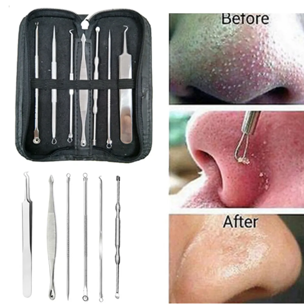 New 2018 Fashion 7pcsStainless Facial Acne Spot Pimple Remover Extractor Tool Comedone Maquiagem Drop Shippinig
New 2018 Fashion 7pcsStainless Facial Acne Spot Pimple Remover Extractor Tool Comedone Maquiagem Drop Shippinig