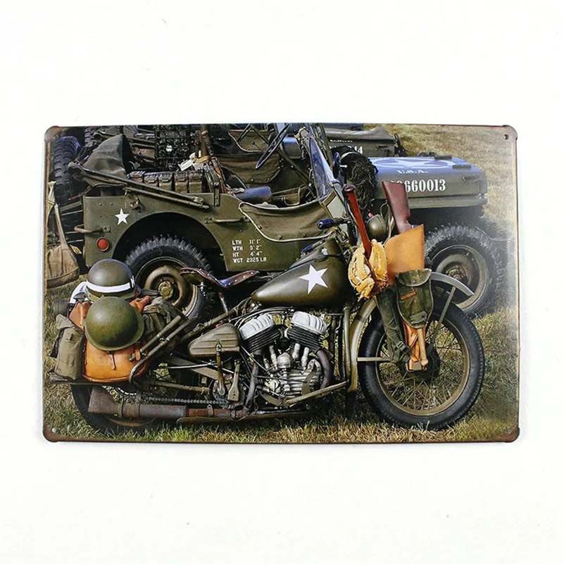 Image Free shipping HIGH quality about motorcycle Tin Signs Vintage House Cafe Restaurant Poster Metal Craft ART Painting 20*30cm