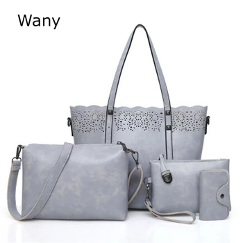 4 pcs/set Women Handbag Retro Hollow Out Shoulder Bag High-capacity Female bags Composite bag Fashion Ladies Messenger bags tote 
4 pcs/set Women Handbag Retro Hollow Out Shoulder Bag High-capacity Female bags Composite bag Fashion Ladies Messenger bags tote