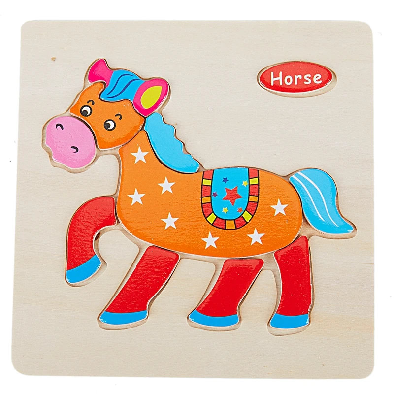 Toys for Baby Colorful Wooden Puzzle Animal Educational Developmental Baby Kid Training Toy Educational Toy Gift for Baby hors
Toys for Baby Colorful Wooden Puzzle Animal Educational Developmental Baby Kid Training Toy Educational Toy Gift for Baby hors