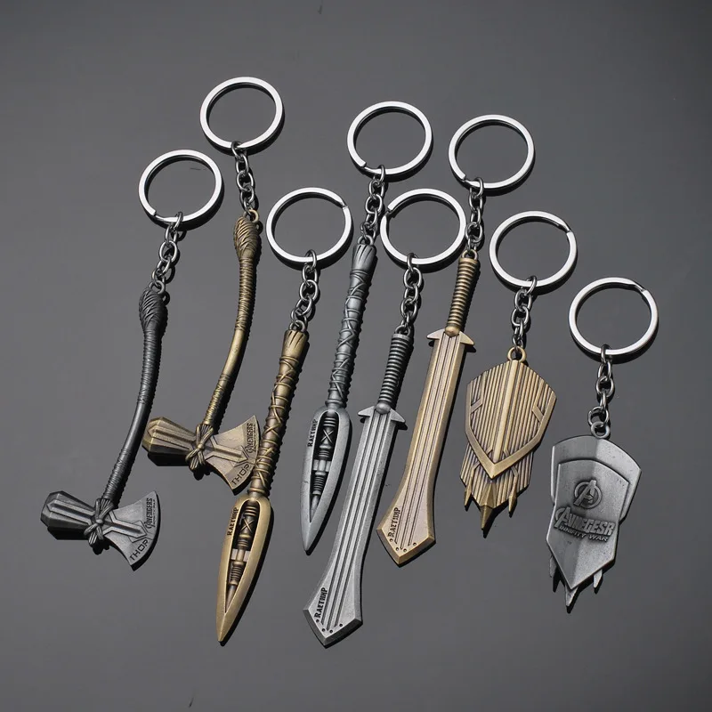 Marvel Avengers 4 Infinity War Weapons Keychains Mjolnir Metal Thor Hammer Axe Key ring Pendant
Marvel Avengers 4 Infinity War Weapons Keychains Mjolnir Metal Thor Hammer Axe Key ring Pendant