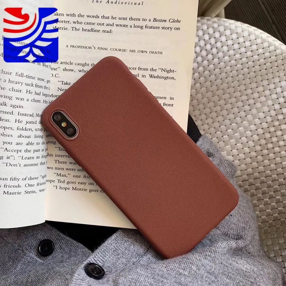 PEIPENG Simple scrub Silica gel soft shell For iPhone 7 7Plus 6 6S 6Plus 8 8Plus X XR XS Max TPU Anti-fall lovely Phone Case05
