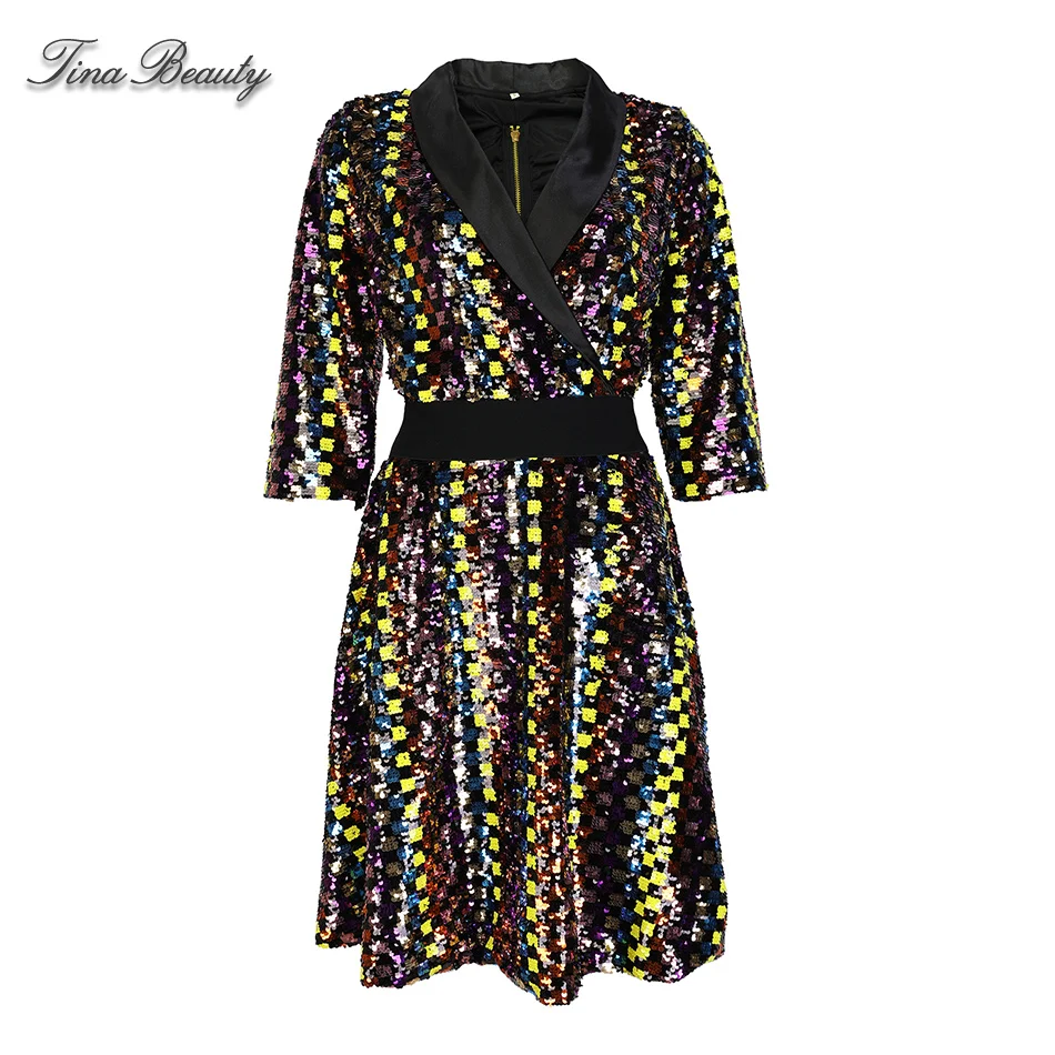 A Line Plaid Sequin Dress Female Autumn Elegant Glitter V-Neck Half Sleeve Mini Dresses Womens Party Dress Evening Vestido
A Line Plaid Sequin Dress Female Autumn Elegant Glitter V-Neck Half Sleeve Mini Dresses Womens Party Dress Evening Vestido
