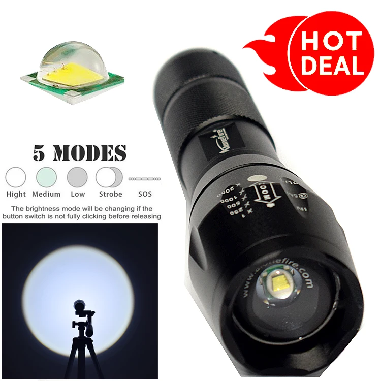 3800LM Cree XML T6 LED led flashlight Tactical Adjustable Zoo mabl flashlight Handheld Camping gun 20mm Flashlight Ring Mount
3800LM Cree XML T6 LED led flashlight Tactical Adjustable Zoo mabl flashlight Handheld Camping gun 20mm Flashlight Ring Mount