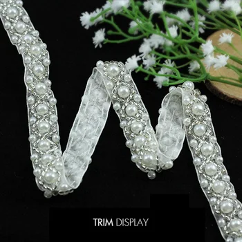 Pearl Beaded Lace Rhinestones Venise Embroidered Lace Ribbon Trim Costume Applique Craft Sewing Supplies 15mm Width 10yard/T478A
Pearl Beaded Lace Rhinestones Venise Embroidered Lace Ribbon Trim Costume Applique Craft Sewing Supplies 15mm Width 10yard/T478A