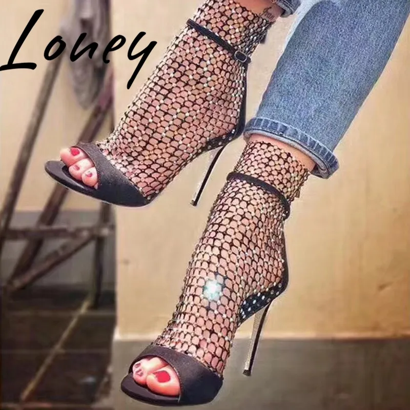 Loney New Fashion Crystal Beading Women HIgh Heels Hot Open Toe Mesh Buckle Strap Women HIgh Heel Pumps Sandal Boots Shoes Women
Loney New Fashion Crystal Beading Women HIgh Heels Hot Open Toe Mesh Buckle Strap Women HIgh Heel Pumps Sandal Boots Shoes Women
