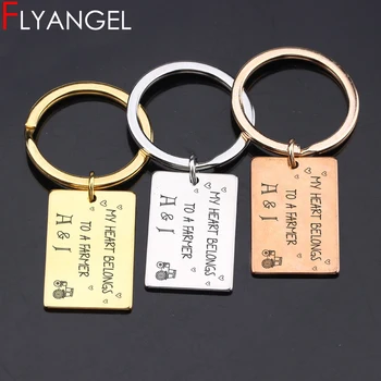 Custom Name Initial Keychain Pendant Engraved My Heart Belong To A Farmer Keyring Jewelry Farmer Gifts Bag Charm Cute Key Holder
Custom Name Initial Keychain Pendant Engraved My Heart Belong To A Farmer Keyring Jewelry Farmer Gifts Bag Charm Cute Key Holder