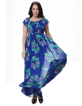 Bohemian Women Summer Beach Dress Print Chiffon Sleeveless Slash Neck Maxi Dress Empire Floor Length Plus Size 6XL Dresses
Bohemian Women Summer Beach Dress Print Chiffon Sleeveless Slash Neck Maxi Dress Empire Floor Length Plus Size 6XL Dresses