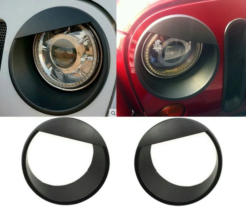 Angry Eyes Black Bezels Front Light Headlight Trim Cover ABS For Jeep Wrangler Accessories Rubicon Sahara JK 2007-2017
Angry Eyes Black Bezels Front Light Headlight Trim Cover ABS For Jeep Wrangler Accessories Rubicon Sahara JK 2007-2017
