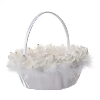 Retro White Lace Wedding Flower Girl Basket Bridesmaids Portable Flower Basket Romantic Wedding Favors Flowers Basket
Retro White Lace Wedding Flower Girl Basket Bridesmaids Portable Flower Basket Romantic Wedding Favors Flowers Basket