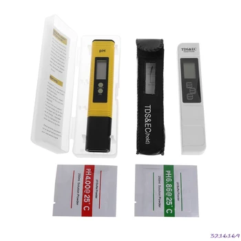 2 Pcs PH Meter Digital TDS EC Water Quality Tester Hydroponic Aquarium Pool Filter
2 Pcs PH Meter Digital TDS EC Water Quality Tester Hydroponic Aquarium Pool Filter