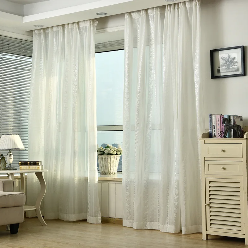 

Modern Tulle Window Curtains For Living Room White Sheer Curtains for March 8 Rustic Balcony Yarn Drapes Soft Roman Blinds