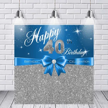 Vinyl Photography Background Adult Luxury gentleman 40th Birthday Party Decor blue Silver Glitter Banner Backdrop Photo Studio
Vinyl Photography Background Adult Luxury gentleman 40th Birthday Party Decor blue Silver Glitter Banner Backdrop Photo Studio