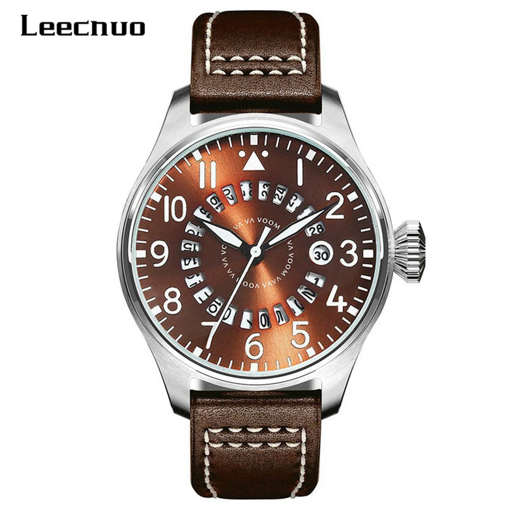 Leecnuo Men's Sports Watch Pilot Quartz Wrist Watch Luxury Brand Waterproof Watches Leather Strap Watch with Calendar
Leecnuo Men's Sports Watch Pilot Quartz Wrist Watch Luxury Brand Waterproof Watches Leather Strap Watch with Calendar