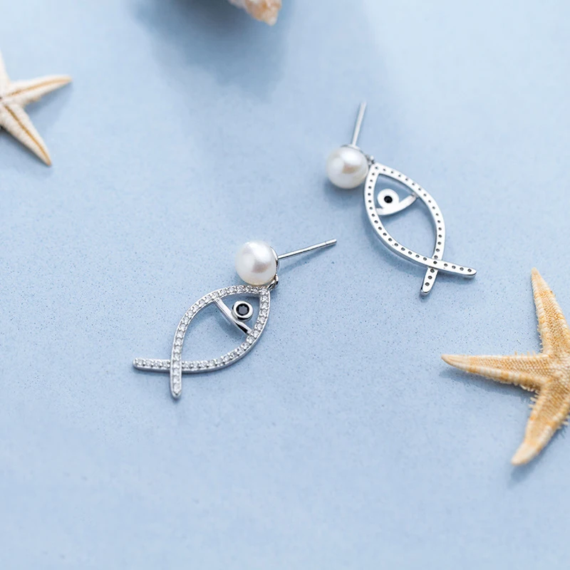 MloveAcc 100% 925 Sterling Silver Fish Pearl Drop Earrings for Women Fashion Silver Jewelry
MloveAcc 100% 925 Sterling Silver Fish Pearl Drop Earrings for Women Fashion Silver Jewelry