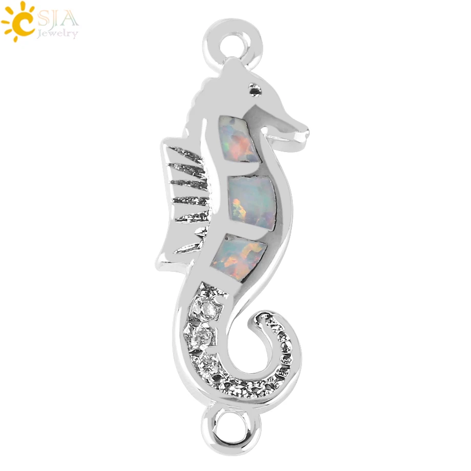 CSJA 19x6mm Seahorse Fire Opal Bead for DIY Jewelry Making Earrings Bracelet Necklace Zircon Double Buckles Craft Connector F491
CSJA 19x6mm Seahorse Fire Opal Bead for DIY Jewelry Making Earrings Bracelet Necklace Zircon Double Buckles Craft Connector F491