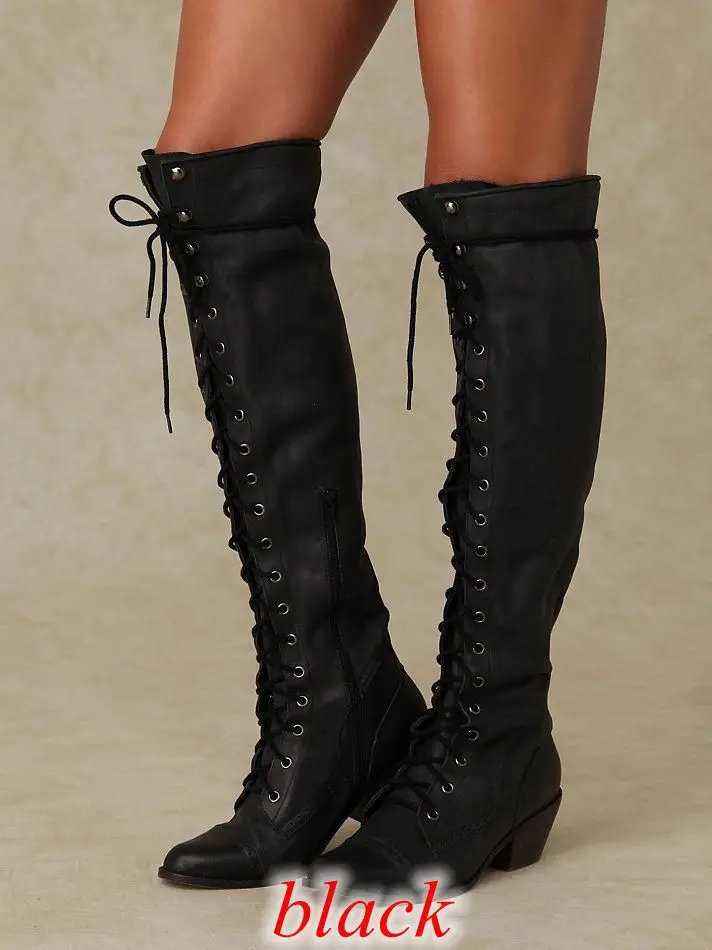 Ladies Girls High Heels Riding Sexy Party Autumn Boots Shoes Plus Size 34-43 Women Long Lace Up Bandage Motorcycle Boots Shoes
Ladies Girls High Heels Riding Sexy Party Autumn Boots Shoes Plus Size 34-43 Women Long Lace Up Bandage Motorcycle Boots Shoes
