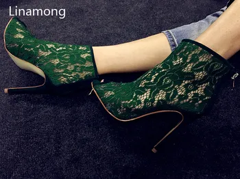 2018 Women Gorgeous Lace Air mesh Ankle Boots Summer Pointed Toe Thin Heels Boots
2018 Women Gorgeous Lace Air mesh Ankle Boots Summer Pointed Toe Thin Heels Boots