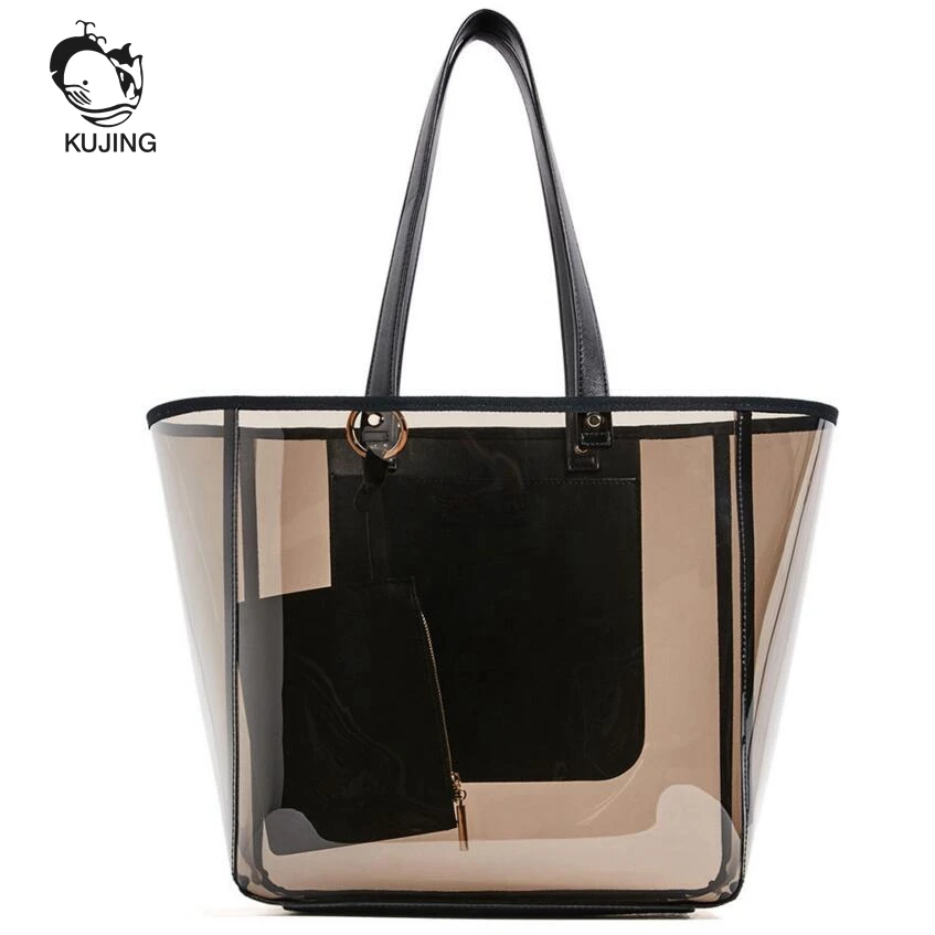 KUJING Brand Fashion Handbag Transparent Women Hand Shopping Bags Cheap High Quality Women Shoulder Bag Travel Crystal Beach Bag
KUJING Brand Fashion Handbag Transparent Women Hand Shopping Bags Cheap High Quality Women Shoulder Bag Travel Crystal Beach Bag