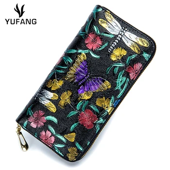 YUFANG Women Wallet Vintage 3D Rose Printing Female Purse Zipper Fashion Money Bag Long Hand Bag Brand Leather Card Holder
YUFANG Women Wallet Vintage 3D Rose Printing Female Purse Zipper Fashion Money Bag Long Hand Bag Brand Leather Card Holder
