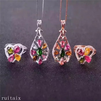 KJJEAXCMY boutique jewels S925 sterling silver inlaid with natural tourmaline drop women's set jewellery gold silver 2 pieces.
KJJEAXCMY boutique jewels S925 sterling silver inlaid with natural tourmaline drop women's set jewellery gold silver 2 pieces.