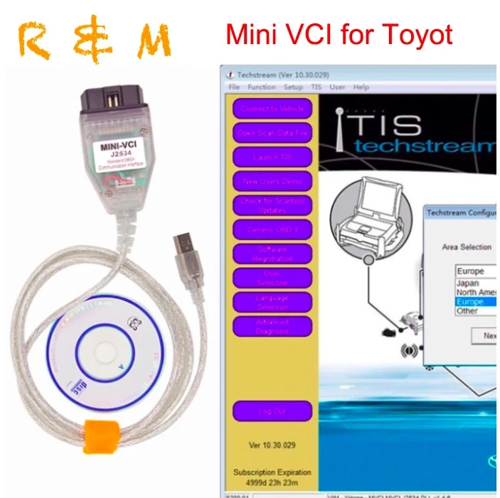 mini vci for Toyot-a TIS Techstream OBD2 OBDII mini vci cable J2534 latest V13.00.022 diagnostic cables and connectors on sale
mini vci for Toyot-a TIS Techstream OBD2 OBDII mini vci cable J2534 latest V13.00.022 diagnostic cables and connectors on sale
