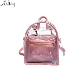 Aelicy Girl patchwork School Bag Women Fashion Candy Color Transparent Backpacks Female letter Pvc Shoulder Bag School Backpacks
Aelicy Girl patchwork School Bag Women Fashion Candy Color Transparent Backpacks Female letter Pvc Shoulder Bag School Backpacks